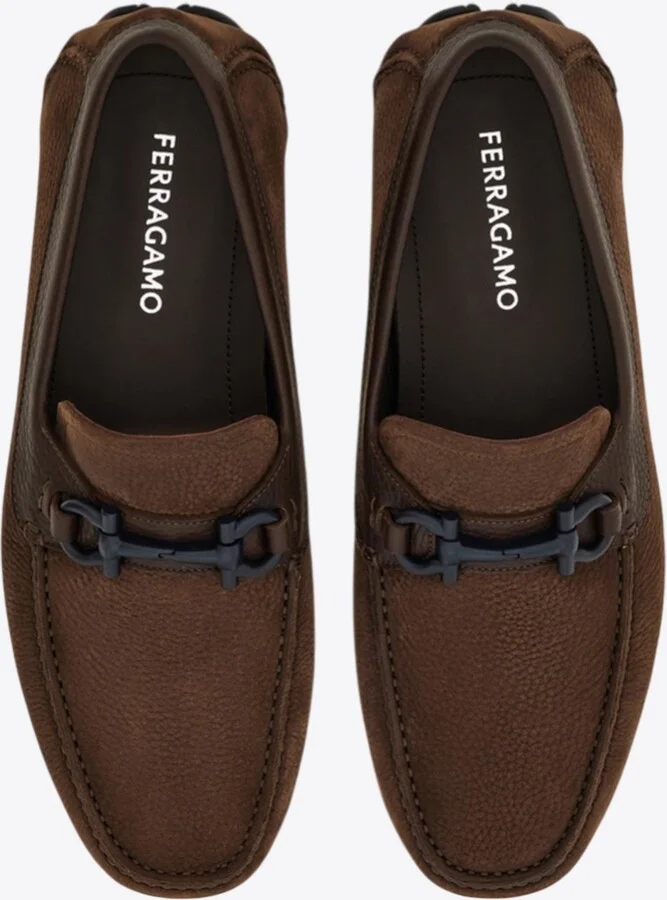 Parigi Nubuck Leather Gancini Loafers - Image 2
