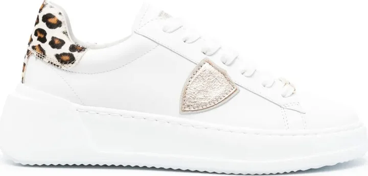 Paris leopard-print sneakers