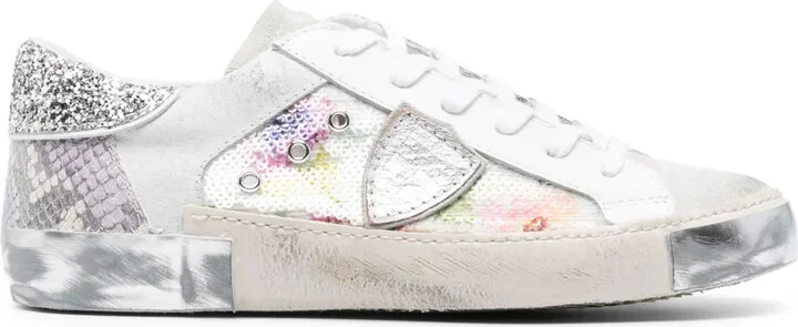 Paris snakeskin-print sneakers