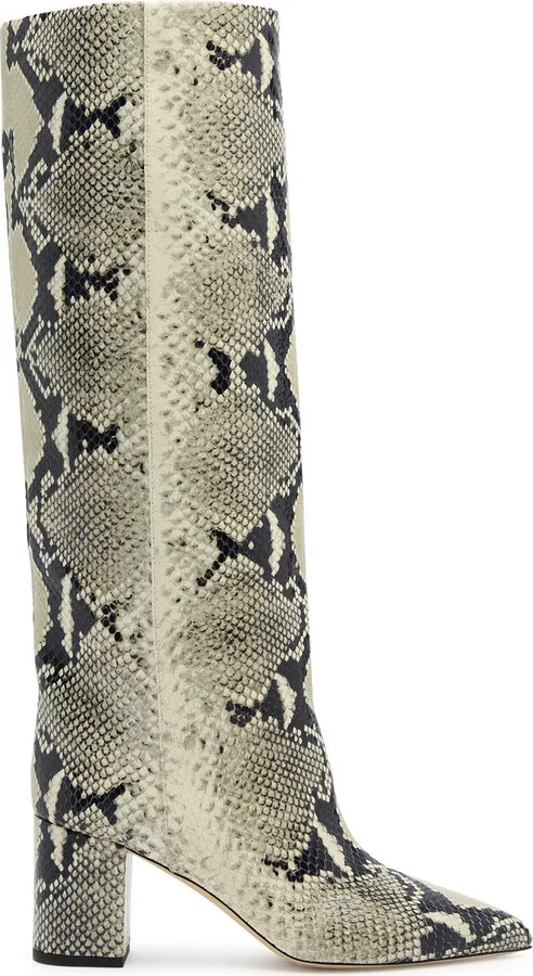 Paris Texas Anja 70 Python-effect Leather Knee-high Boots