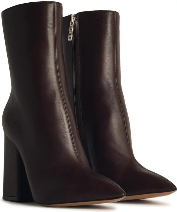 Paris Texas 'Anja' Brown Leather Ankle Boots - Image 2