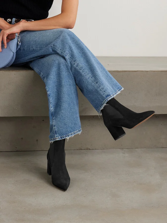Paris Texas - Anja Suede Ankle Boots - Black - Image 2