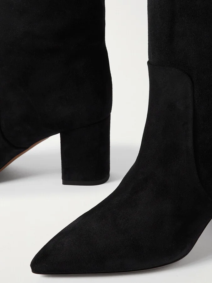 Paris Texas - Anja Suede Knee Boots - Black - Image 4
