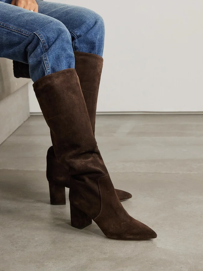 Paris Texas - Anja Suede Knee Boots - Brown - Image 2