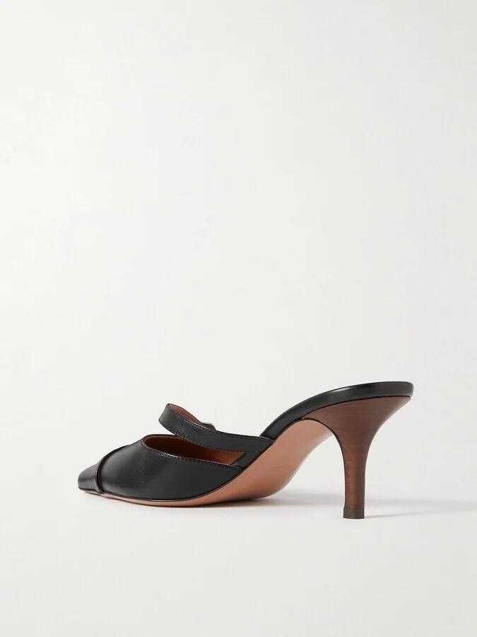 Paris Texas - Ashley Cutout Embellished Leather Mules - Black - Image 3