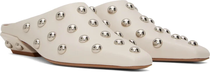 Paris Texas Beige Belle Sabot Loafers - Image 4