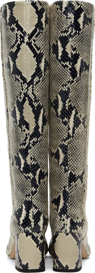 Paris Texas Beige & Black Anja 70 Tall Boots - Image 2