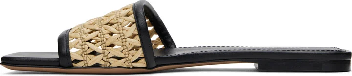 Paris Texas Beige & Black Sanremo Sandals - Image 3