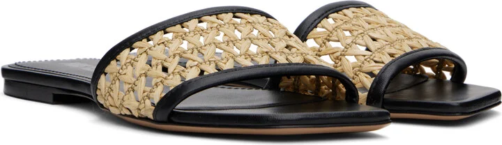 Paris Texas Beige & Black Sanremo Sandals - Image 4