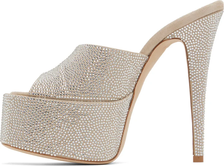 Paris Texas Beige Marina Heeled Sandals - Image 3