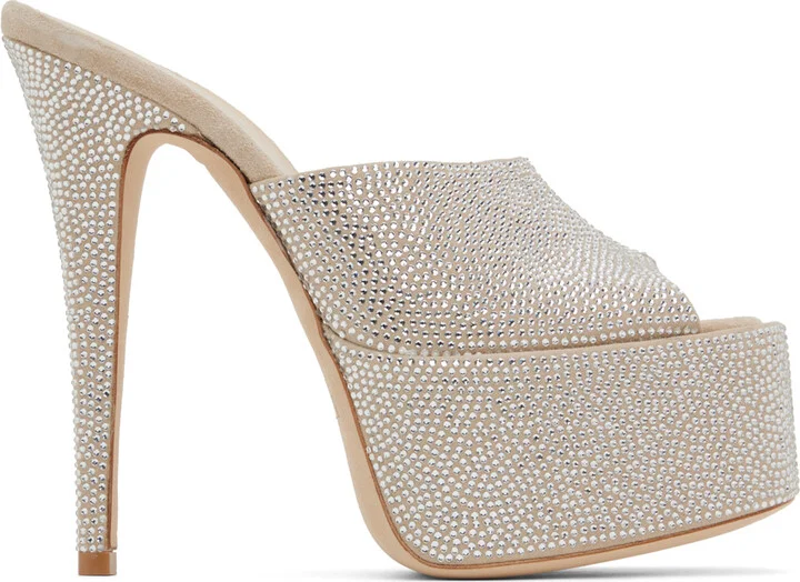 Paris Texas Beige Marina Heeled Sandals