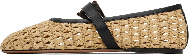 Paris Texas Beige Sveva Buckle Ballerina Flats - Image 3
