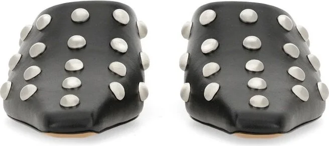 Paris Texas 'Belle' Black Leather Sabots - Image 4