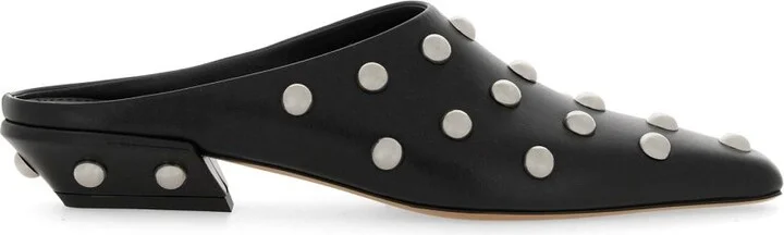 Paris Texas 'Belle' Black Leather Sabots - Image 5