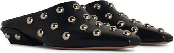 Paris Texas 'Belle' Black Leather Sabots - Image 2