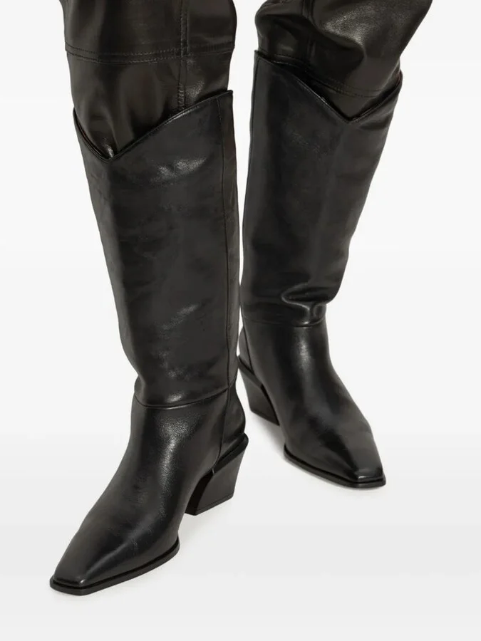 Paris Texas Bettina Leather Pointed Toe Boots 50Mm - Image 5