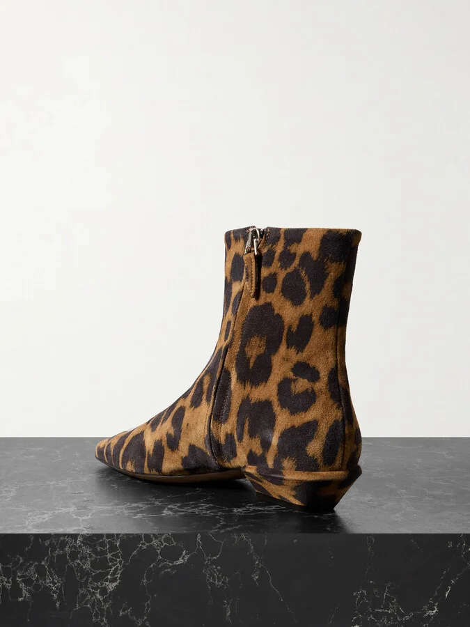 Paris Texas - Bettina Leopard-print Suede Ankle Boots - Animal print - Image 2