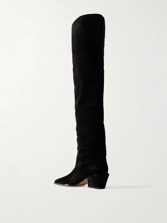 Paris Texas - Bettina Suede Over-the-knee Boots - Black - Image 3