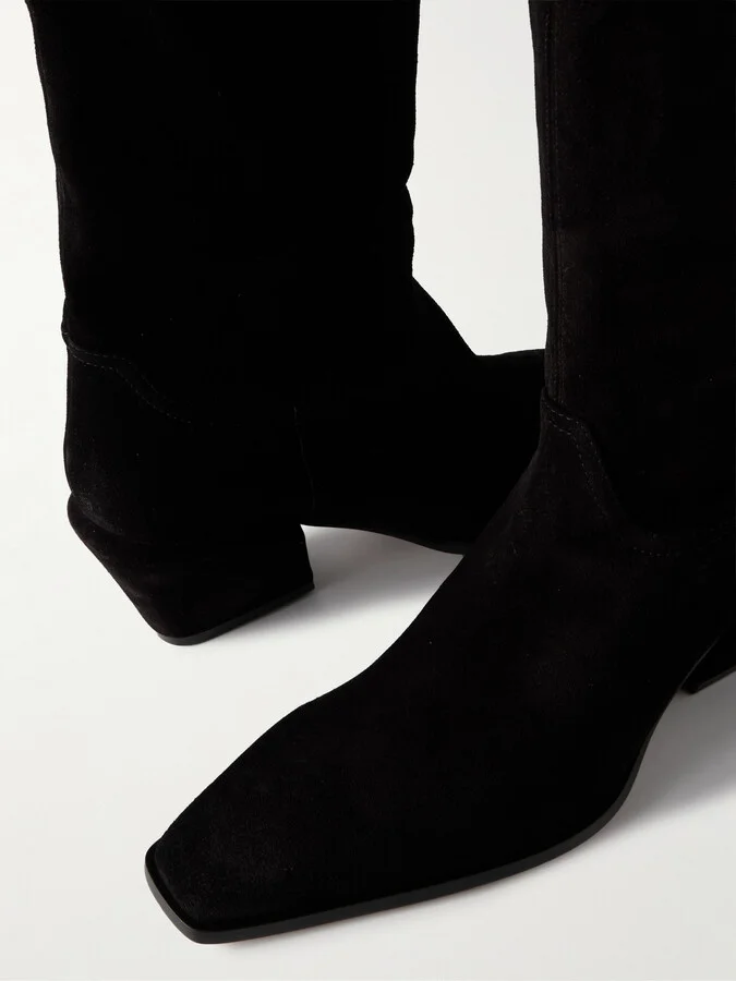 Paris Texas - Bettina Suede Over-the-knee Boots - Black - Image 4