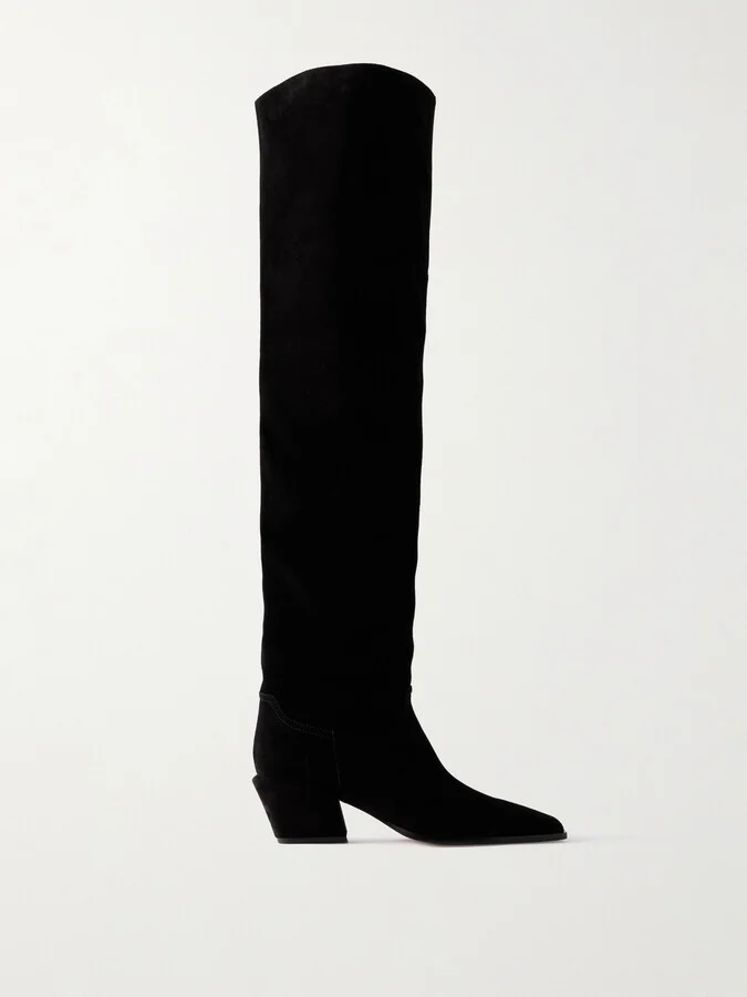 Paris Texas - Bettina Suede Over-the-knee Boots - Black