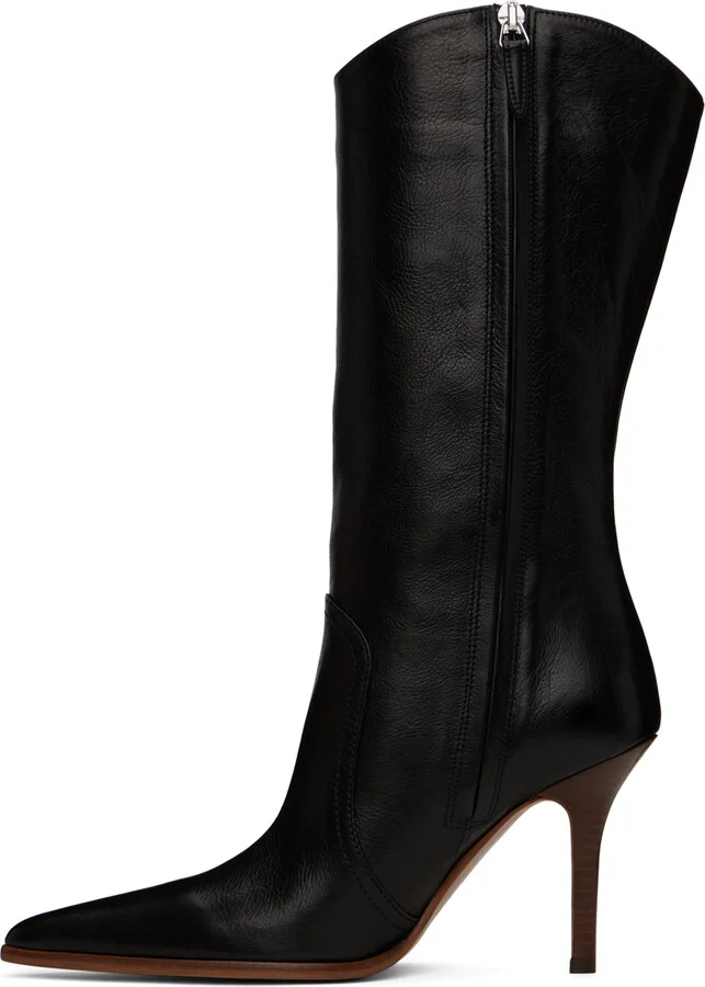 Paris Texas Black Ashley Mid-Calf Boots - Image 3