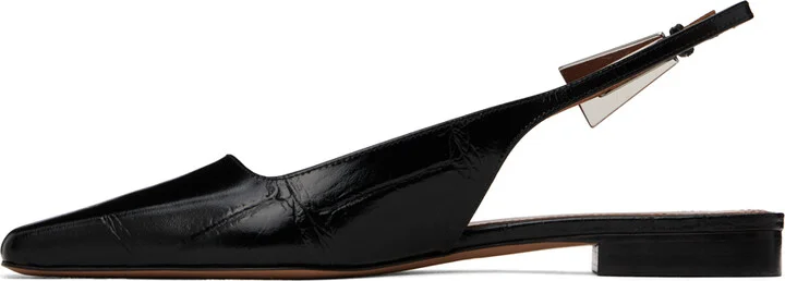 Paris Texas Black Bettina Slingback Ballerina Flats - Image 3