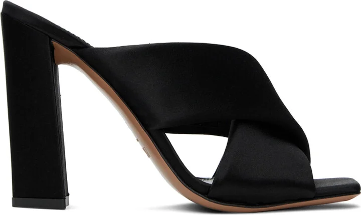 Paris Texas Black Dafne Heeled Sandals