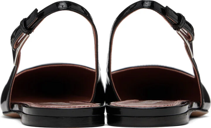 Paris Texas Black Jessica Slingback 10 Flats - Image 2