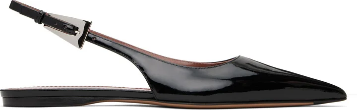 Paris Texas Black Jessica Slingback 10 Flats