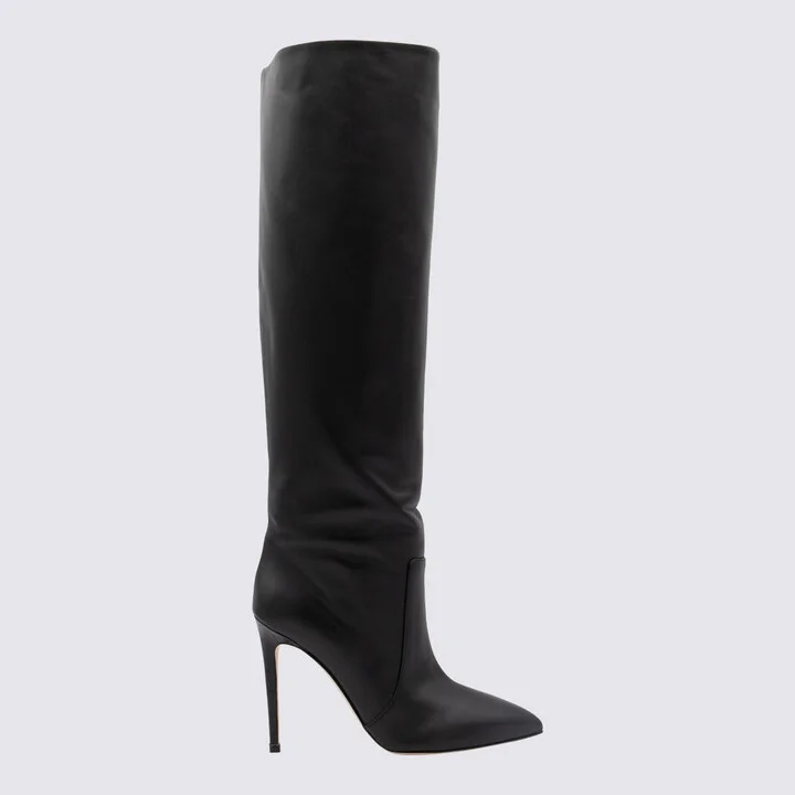 Paris Texas Black Leather Boots