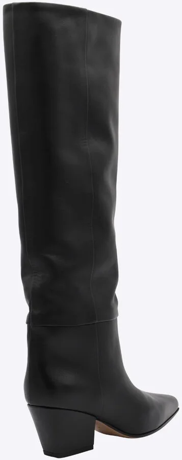 Paris Texas Black Leather Jane Boots - Image 3