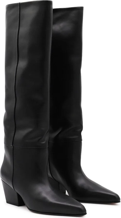 Paris Texas Black Leather Jane Boots - Image 2