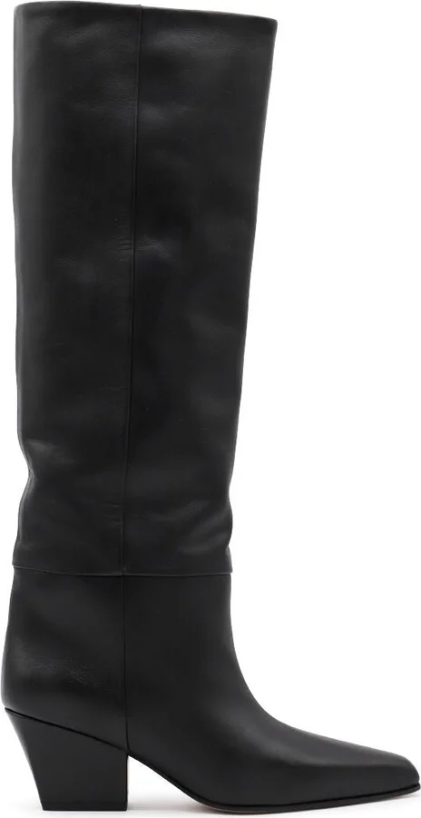 Paris Texas Black Leather Jane Boots