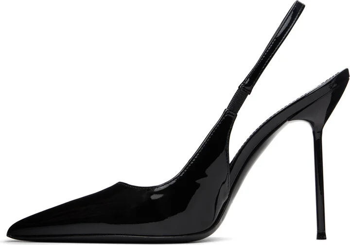 Paris Texas Black Lidia Slingback Heels - Image 3