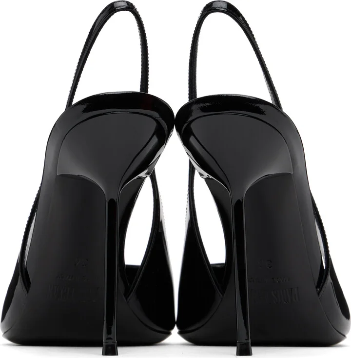 Paris Texas Black Lidia Slingback Heels - Image 2