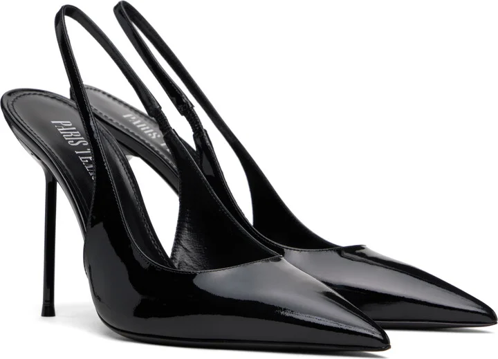Paris Texas Black Lidia Slingback Heels - Image 4