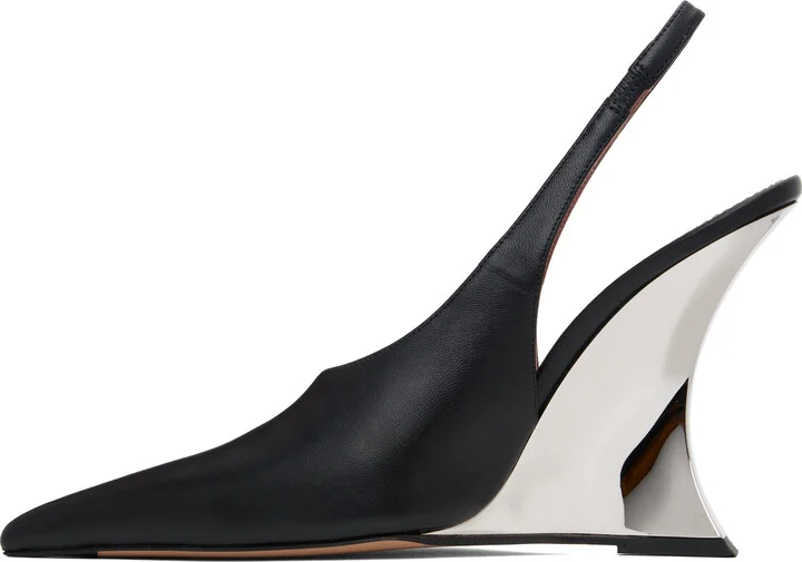 Paris Texas Black Nina Slingback Heels - Image 3