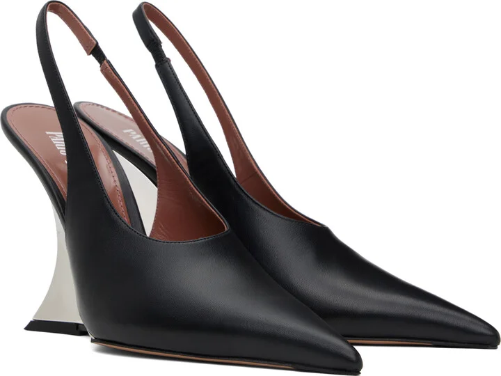 Paris Texas Black Nina Slingback Heels - Image 4