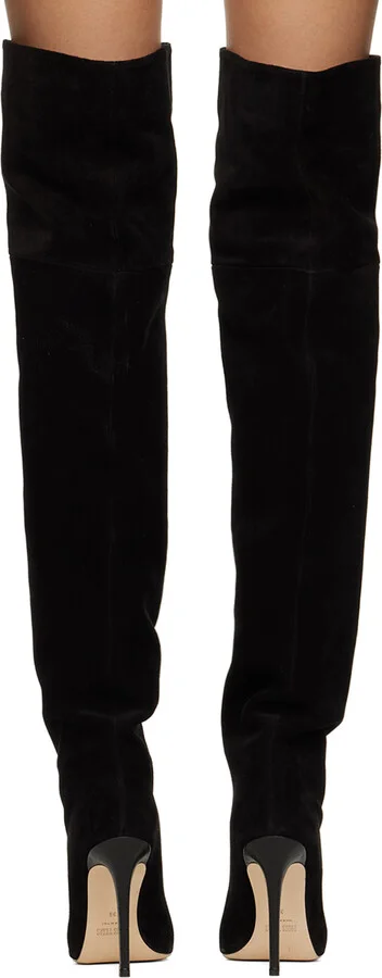 Paris Texas Black Pointed Tall Boots - Image 2