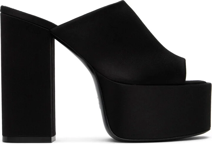 Paris Texas Black Sasha Heeled Sandals