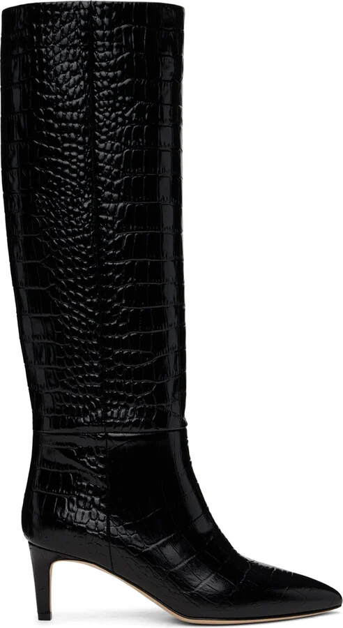 Paris Texas Black Stiletto 60 Tall Boots