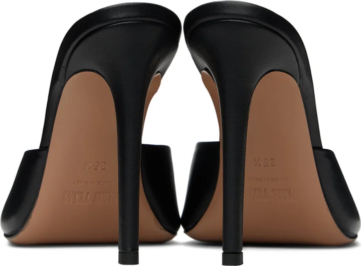 Paris Texas Black Stiletto Heeled Sandals - Image 2