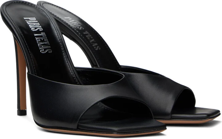 Paris Texas Black Stiletto Heeled Sandals - Image 4