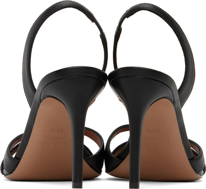 Paris Texas Black Stiletto Slingback 85 Heeled Sandals - Image 2