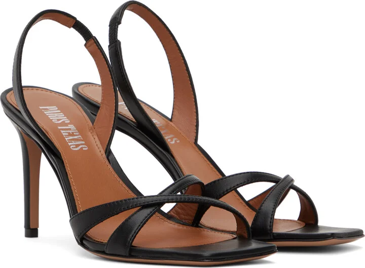 Paris Texas Black Stiletto Slingback 85 Heeled Sandals - Image 4