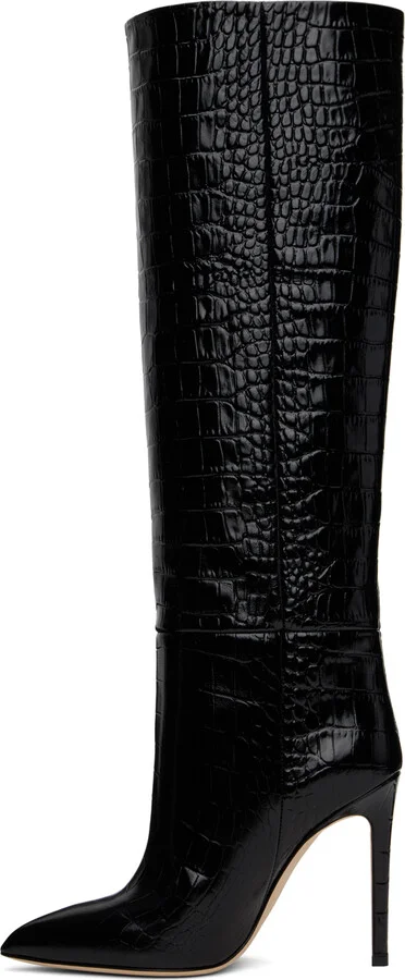 Paris Texas Black Stiletto Tall Boots - Image 3