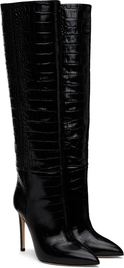Paris Texas Black Stiletto Tall Boots - Image 4