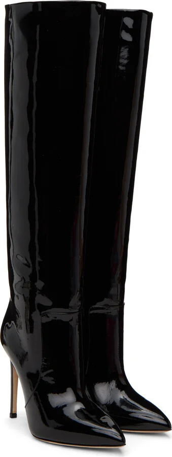 Paris Texas Black Stiletto Tall Boots - Image 4