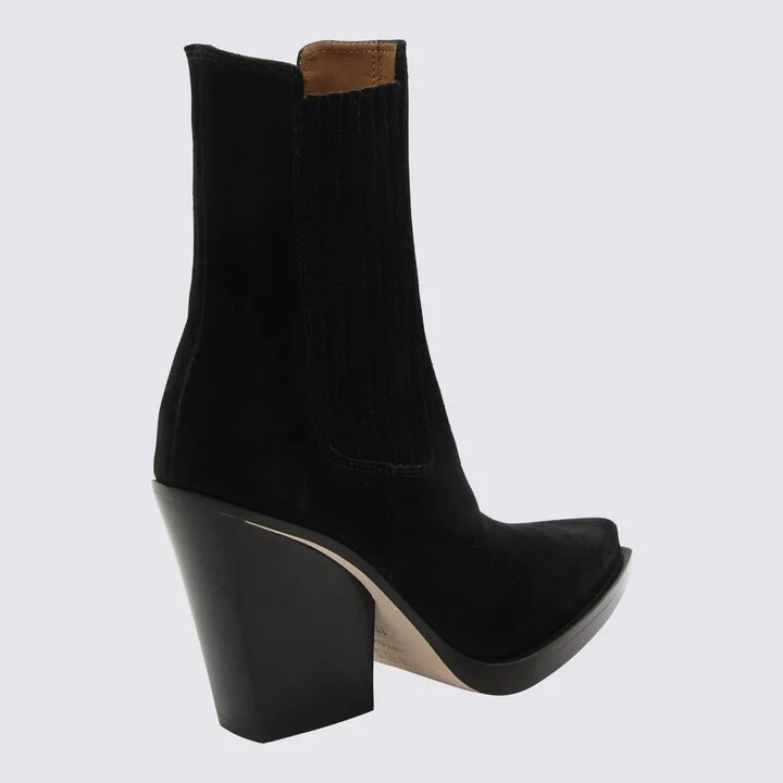 Paris Texas Black Suede Dallas Ankle Boots - Image 2