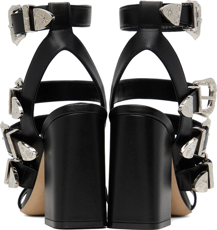 Paris Texas Black Tessa Heeled Sandals - Image 2